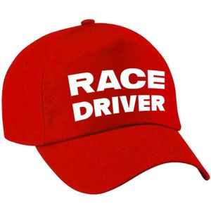 Race driver / auto coureur verkleed pet rood voor dames en heren - Racing team baseball cap - carnaval / kostuum