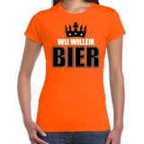 Koningsdag t-shirt Wij Willem bier - oranje - dames - koningsdag outfit / kleding