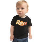 Prince Koningsdag t-shirt zwart voor babys -  Koningsdag shirt / kleding / outfit