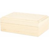 4x stuks houten sieradendoos/dozen/kistjes 14 x 9 x 5 cm - opberg kistjes