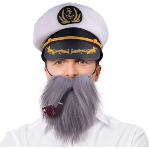Funny Fashion Kapitein verkleedset - baard/pijp/pet - voor volwassenen