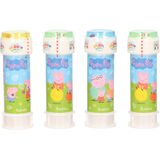 4x Peppa Pig bellenblaas flesjes met spelletje 60 ml voor kinderen - Uitdeelspeelgoed - Grabbelton speelgoed