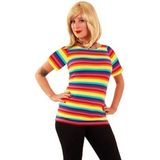 T-shirt met regenboog strepen voor dames - Verkleedkleding t-shirt - Gay pride