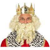 Fiestas Guirca Verkleed kroon koning/koningin - goud - voor volwassenen - prinsessen/prinsen kronen