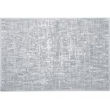 8x Rechthoekige placemats glanzend zilver 30 x 45 cm - Zeller Tafeldecoratie - Borden onderleggers van kunststof