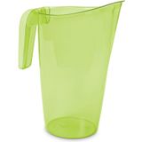 Waterkan/sapkan transparant/groen met een inhoud van 1.75 liter kunststof met handvat en schenktuit