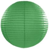 5x Luxe bol lampionnen donker groen 25 cm
