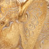 Atmosphera Home decoratie dier/ beeldje Olifant - goud kleurig - 26 x 23 cm