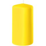 6x Gele cilinderkaarsen/stompkaarsen 6 x 8 cm 27 branduren - Geurloze kaarsen geel - Woondecoraties