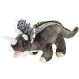 Pluche Dinosaurussen Triceratops Knuffels 28 cm - Kinder Dinos Speelgoed Knuffelbeesten