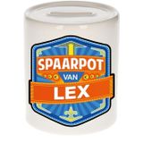 Kinder spaarpot voor Lex - keramiek - naam spaarpotten