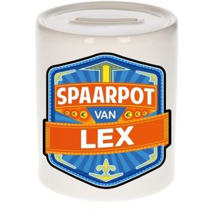 Kinder spaarpot voor Lex - keramiek - naam spaarpotten