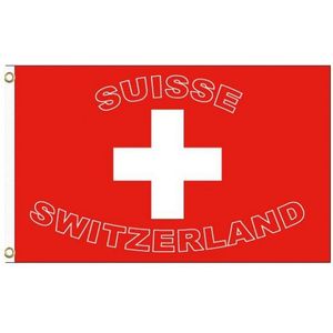 Zwitserland vlag met tekst