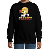 Funny emoticon sweater Mister perfect zwart voor kids - Fun / cadeau trui