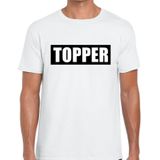 Toppers in concert Topper  in kader shirt heren wit  / Topper in zwarte balk wit shirt heren