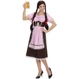 Bruine lange Tiroler jurk / dirndl dames - Oktoberfest / bierfeest kleding
