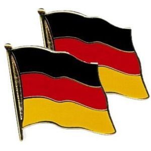 2x stuks pin broche Vlag Duitsland 20 mm - Duitsland feestartikelen en supporters artikelen