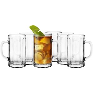 Glasmark Bierglazen - Bierpullen - transparant glas - 12x stuks - 300 ml - Oktoberfest