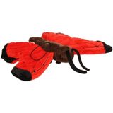 Pluche Rode Vlinder Knuffel  21 cm