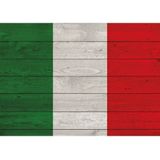 Vintage Italiaanse vlag poster 84 x 59 cm
