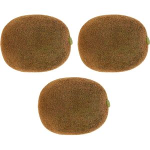 3x stuks nep fruitschaal kiwi fruit 6 cm - decoratie artikelen