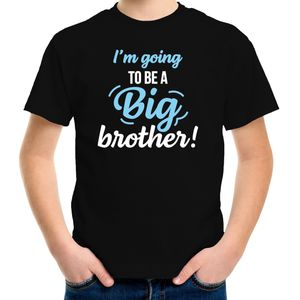 Going to be a big brother cadeau t-shirt zwart voor jongens / kinderen - Aankodiging zwangerschap grote broer