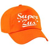 Super zus cadeau pet / baseball cap oranje voor dames -  kado voor zussen