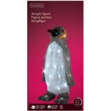 Lumineo Kerstfiguur verlicht - pinguin - LED - 17 x 17 x 33 cm