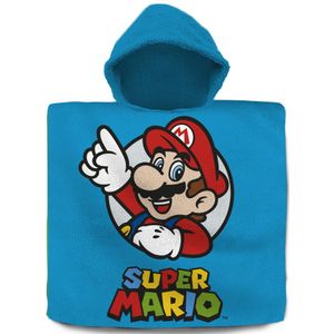 Super Mario bad cape/poncho - 60 x 120 cm - katoen - voor kinderen