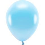 100x Lichtblauwe ballonnen 26 cm eco/biologisch afbreekbaar - Milieuvriendelijke ballonnen - Feestversiering/feestdecoratie - Lichtblauw thema - Themafeest versiering