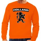 Oranje Holland zwarte leeuw sweater / trui heren - Oranje Koningsdag/ supporter kleding