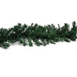 Dennenslinger/dennenguirlande groen 270 cm met warm witte verlichting - Dennen takken guirlandes/kerstslingers