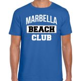 Marbella beach club zomer t-shirt voor heren - blauw - beach party / vakantie outfit / kleding / strand feest shirt