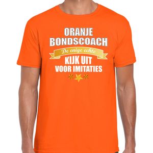 Oranje fan t-shirt voor heren - de enige echte bondscoach - Holland / Nederland supporter - EK/ WK shirt / outfit