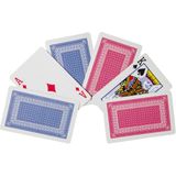 Set van 4x Poker/Kaartspel Geplastificeerd - Kaartspellen - Speelkaarten - Pesten/Pokeren