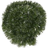 Decoris lametta kerstslinger - 2x - groen/transparant - folie - 270 x 7,5 cm