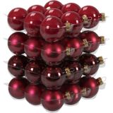 72x stuks kerstversiering kerstballen rood/donkerrood van glas - 4 cm - mat/glans - Kerstboomversiering/kerstversiering