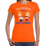 Bellatio Decorations Koningsdag verkleed T-shirt dames - Happy Kings Day - oranje - feestkleding