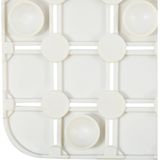 MSV Douche/bad anti-slip mat badkamer - rubber - ivoor wit - 76 x 36 cm - met zuignappen