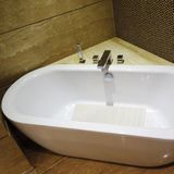 MSV Douche/bad anti-slip mat badkamer - rubber - ivoor wit - 76 x 36 cm - met zuignappen