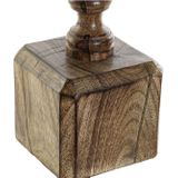 Decoratie wereldbol/globe bruin/goud op mango houten voet/standaard 40 x 22 cm -  Landen/continenten topografie