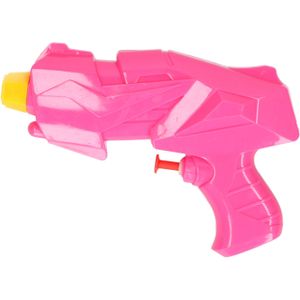 1x Mini waterpistolen/waterpistool roze van 15 cm kinderspeelgoed - waterspeelgoed van kunststof - kleine waterpistolen