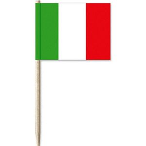 Cocktailprikkers Italie 200x stuks - Italiaanse vlag feestartikelen/versieringen