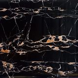Decoratie plakfolie - 2x - marmer patroon zwart/goud - 45 cm x 2 m - zelfklevend