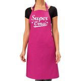 Super oma cadeau bbq/keuken schort roze dames