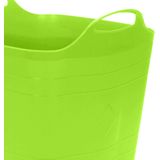 Excellent Houseware Flexibele emmer - groen - 15 liter - kunststof - vierkant - 30 x 29 cm
