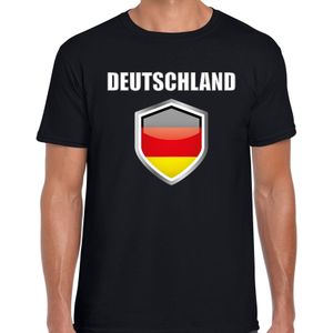 Duitsland landen t-shirt zwart heren - Duitse landen shirt / kleding - EK / WK / Olympische spelen Deutschland outfit