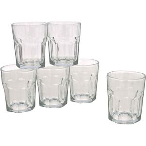 24x  Stuks waterglazen/drinkglazen transparant 256 ml - Glazen - Drinkglas/waterglas/tumblerglas