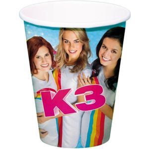 Bekers van de bekende meidengroep K3! - thema feest drinkbekers