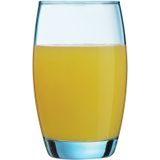 12x Stuks Waterglazen/Drinkglazen Transparant Blauw 350 ml - Glazen - Drinkglas/Waterglas/Sapglas